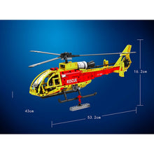 Load image into Gallery viewer, 663PCS MOC Technic SA341 Gazelle Rescue Helicopter Model Toy Building Block Brick Gift Kids
