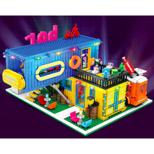 Load image into Gallery viewer, 1489PCS MOC City Street Container Bar Pub Model Toy Building Block Brick Gift Kids Compatible Lego
