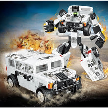 Load image into Gallery viewer, MOC Military WW2 Warrior Demining Transporter Armored Car Truck Transformer Mecha Model Toy Building Block Brick Gift Kids