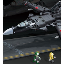 Load image into Gallery viewer, 707PCS Military SU-47 Golden Eagle Air Fighter Plane Figures Model Building Block Brick Toy Gift Set Kids New