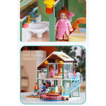 Load image into Gallery viewer, 429PCS MOC City Girls Hot Spring Spa Villa Resort Figure Model Toy Building Block Brick Gift Kids