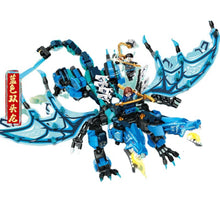 Load image into Gallery viewer, 718PCS MOC Ninja Blue Twin Head Dragon Figure Model Toy Building Block Brick Gift Kids Compatible Lego