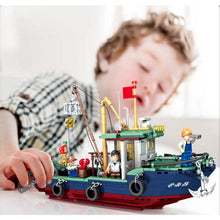 Load image into Gallery viewer, MOC Fishing Boat Figures Model Toy Building Block Brick Gift Kids