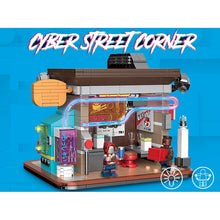 Load image into Gallery viewer, MOC Mini City Street Sushi Coffee Cuisine Restaurant Pharmacy Figure Toy Light Model Building Block Brick Gift Kids Compatible Lego