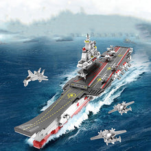 Load image into Gallery viewer, 1624PCS Military WW2 Shandong Aircraft Carrier Ship Figure Model Toy Building Block Brick Gift Kids Compatible Lego
