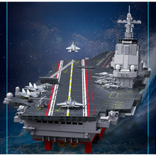 Load image into Gallery viewer, Military WW2 Large 003 PLA NAVY Fujian Aircraft Carrier Ship Model Toy Building Block Brick Gift Kids 1:450