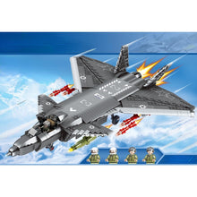 Load image into Gallery viewer, 1033PCS Military WW2 Chengdu J-20 Fire Fang Air Fighter Aircraft Figure Model Toy Building Block Brick Gift Kids Compatible Lego