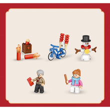 Load image into Gallery viewer, 891PCS Mini Micro Spring Festival Chinese Lunar New Year House Home Figure Model Toy Building Block Brick Gift Kids