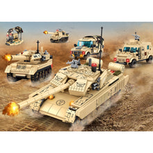 Load image into Gallery viewer, 877PCS Military WW2 4in1 Jeep Truck Tank Model Toy Building Block Brick Gift Kids Compatible Lego