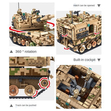 Load image into Gallery viewer, 1648PCS MOC Military Large 155 Self-Propelled Artillery Tank Figure Model Toy Building Block Brick Gift Kids Compatible Lego