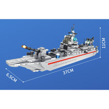 Load image into Gallery viewer, 782PCS Military WW2 8in1 Battle Warship Ship Model Toy Building Block Brick Gift Kids