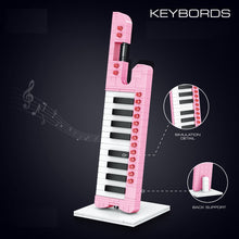 Load image into Gallery viewer, MOC Mini Musical Instrument Guitar Piano Violins Keyboard Lute Model Toy Building Block Brick Gift Kids