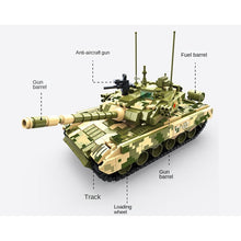 Load image into Gallery viewer, 848PCS Military WW2 99A Main Battle Tank Figure Model Toy Building Block Brick Gift Kids