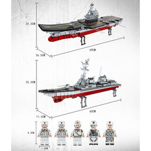 Load image into Gallery viewer, 2002PCS Military WW2 2in1 Shandong Aircraft Carrier 001A Arleigh Burke Class Destroyer Figure Model Toy Building Block Brick Gift Kids