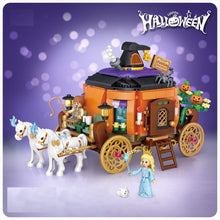 Load image into Gallery viewer, 839PCS MOC Halloween Pumpkin Carriage Coach Fairy Tales Model Figure Building Block Brick Gift Set Kids