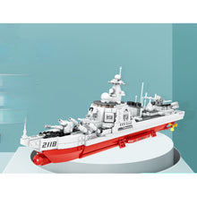 Load image into Gallery viewer, 1085PCS Military WW2 Type 052 Destroyer Luhu Class Ship Model Toy Building Block Brick Gift Kids