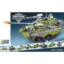 Load image into Gallery viewer, 596PCS Military WW2 8in1 Type 99A Main Battle Tank Model Toy Building Block Brick Gift Kids