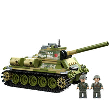Load image into Gallery viewer, 411PCS Military WW2 T-34 Medium Tank Figure Model Toy Building Block Brick Gift Kids