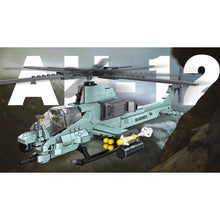 Load image into Gallery viewer, 597PCS MOC Military WW2 AH-1Z Viper Helicopter Figure Model Toy Building Block Brick Gift Kids