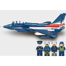 Load image into Gallery viewer, 705PCS Military WW2 J-10 Vigorous Dragon Air Fighter Stand Figure Model Toy Building Block Brick Gift Kids