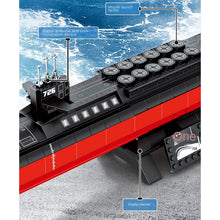 Load image into Gallery viewer, 1003PCS Military WW2 Ohio Class Strategic Nuclear Power Submarine Figure Model Toy Building Block Brick Gift Kids Compatible Lego
