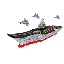 Load image into Gallery viewer, 1261PCS Military WW2 USS Shandong Aircraft Carrier Model Toy Building Block Brick Gift Kids Compatible Lego