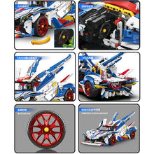 Load image into Gallery viewer, 2183PCS Static MOC Technic Speed EVO GUNDAM Racing Sports Car Model Toy Building Block Brick Gift Kids Compatible Lego