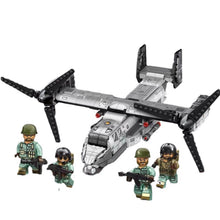 Load image into Gallery viewer, 816PCS Military WW2 4in1 Boeing Bell V-22 Osprey B-2 B-52 Bomber Aircraft Figure Model Toy Building Block Brick Gift Kids Compatible Lego