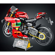 Load image into Gallery viewer, 1966PCS MOC Technic Large Ducati Panigale V4R Motorcycle Motor Bike Model Toy Building Block Brick Gift Kids Compatible Lego 1:5