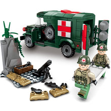 Load image into Gallery viewer, 256PCS Military Rescue Scene Truck Survival Figures Model Toy Building Block Brick Gift Kids