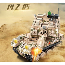 Load image into Gallery viewer, 476PCS MOC Military WW2 PLZ-05 Self Propelled Howitzer Tank Figure Model Toy Building Block Brick Gift Kids