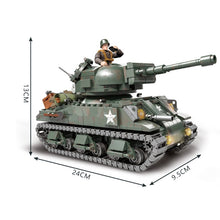 Load image into Gallery viewer, 750PCS Military Sherman Tank Model Figures Building Block Brick Toy Gift Set Kids New