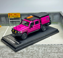 Load image into Gallery viewer, Autobots 1:64 Purple Land Cruiser J70 LC79 Pickup Crew Cab Model Diecast Car