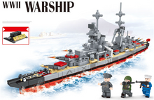Load image into Gallery viewer, 828PCS Military WW2 Prinz Eugen Schwerer Kreuzer Ship Figure Model Toy Building Block Brick Gift Kids DIY Compatible Lego