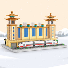 Load image into Gallery viewer, 3569PCS Architecture Beijing Train Railway Station Model Toy Building Block Brick Gift Kids Compatible Lego