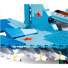 Load image into Gallery viewer, 1040PCS Military WW2 2in1 Sukhoi Su-27 Flanker Air Fighter Plane Figure Model Toy Building Block Brick Gift Kids Compatible Lego