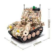 Load image into Gallery viewer, 476PCS MOC Military WW2 PLZ-05 Self Propelled Howitzer Tank Figure Model Toy Building Block Brick Gift Kids