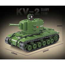 Load image into Gallery viewer, 1180PCS Military WW2 KV-2 Heavy Tank Figure Model Toy Building Block Brick Gift Kids Compatible Lego