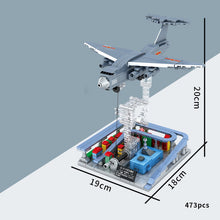 Load image into Gallery viewer, 473PCS MOC Military Xian Y-20 Transport Aircraft Tension Frame Model Toy Building Block Brick Gift Kids Display