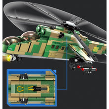 Load image into Gallery viewer, 1006PCS MOC Military WW2 Mi-24 Mil Hind Helicopter Figure Model Toy Building Block Brick Gift Kids Compatible Lego