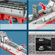 Load image into Gallery viewer, 831PCS Military WW2 Type 055 Missile Destroyer Battle Ship Renhai Class Model Toy Building Block Brick Gift Kids Compatible Lego