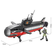 Load image into Gallery viewer, 435PCS Military WW2 Ballistic Missile Nuclear Submarine Figure Model Toy Building Block Brick Gift Kids