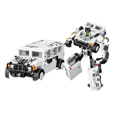 Load image into Gallery viewer, MOC Military WW2 Warrior Demining Transporter Armored Car Truck Transformer Mecha Model Toy Building Block Brick Gift Kids