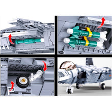 Load image into Gallery viewer, 926PCS Military WW2 2in1 Chengdu J-20 Fire Fang Stealth Air Fighter Figure Model Toy Building Block Brick Gift Kids