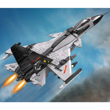 Load image into Gallery viewer, 1011PCS Military WW2 J-15 Flying Shark Flanker-D Air Fighter Aircraft Plane Model Toy Building Block Brick Gift Kids Compatible Lego Display Stand