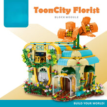 Load image into Gallery viewer, 2102PCS MOC Toon City Street Florist Flower Shop Model Toy Building Block Brick Gift Kids Compatible Lego