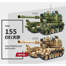 Load image into Gallery viewer, 1648PCS MOC Military Large 155 Self-Propelled Artillery Tank Figure Model Toy Building Block Brick Gift Kids Compatible Lego