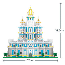 Load image into Gallery viewer, 3737PCS Architecture Smolny Monastery Cathedral Church Saint Petersburg Russia Model Building Block Brick Toy Display Gift Set Kids New Compatible Lego