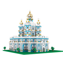 Load image into Gallery viewer, 3737PCS Architecture Smolny Monastery Cathedral Church Saint Petersburg Russia Model Building Block Brick Toy Display Gift Set Kids New Compatible Lego