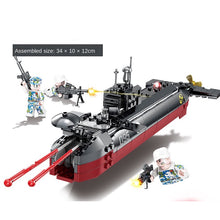 Load image into Gallery viewer, 388PCS Military WW2 Type 095 Nuclear Submarine Figure Model Toy Building Block Brick Gift Kids
